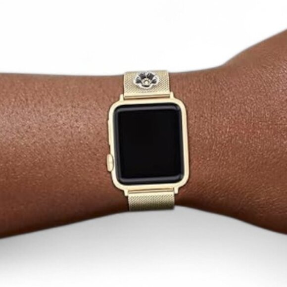 Coach Women's Gold Mesh Bracelet Strap for Apple Watch® 38mm 40mm And 41mm CL242 - Picture 7 of 10